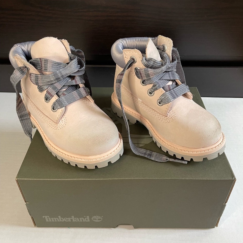 Kids Timberland Premium 6in Waterproof Boot Nubuck Light Pink